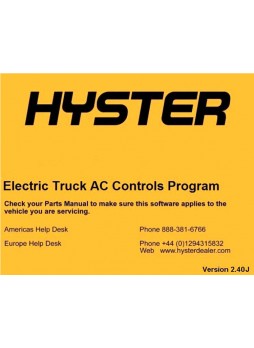 Yale Electric Truck AC Controls Program ETACC v2.4K+Hyster Electric Truck AC Controls Program ETACC v2.4K
